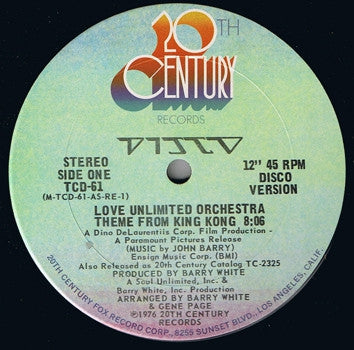 LOVE UNLIMITED ORCHESTRA - Theme From King Kong / Blues Concerto