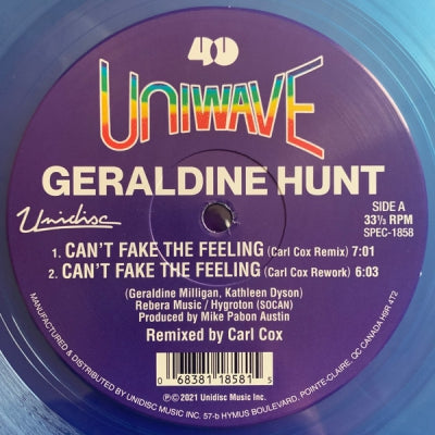 GERALDINE HUNT - Can't Fake The Feeling (Carl Cox Remix)