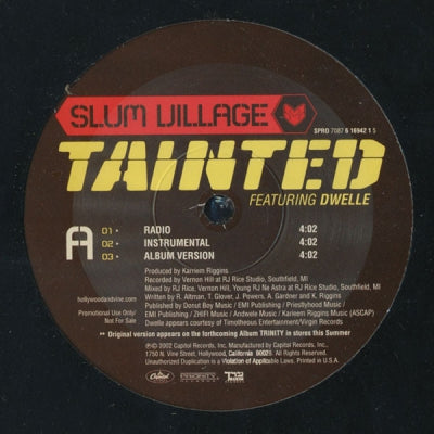 SLUM VILLAGE FEATURING DWELE - Tainted / Get Live