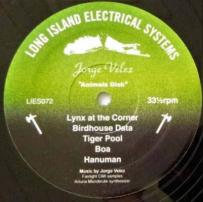 JORGE VELEZ - Animals Disk