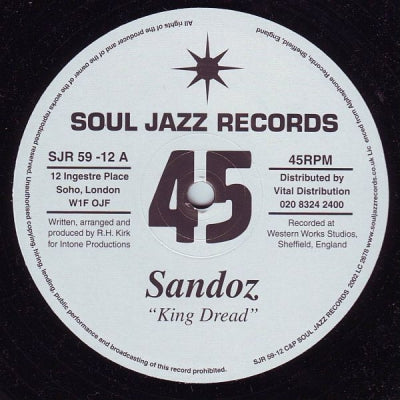 SANDOZ - King Dread / Higher Than That