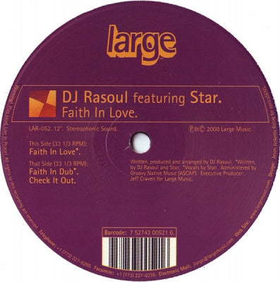 DJ RASOUL FEATURING STAR - Faith In Love