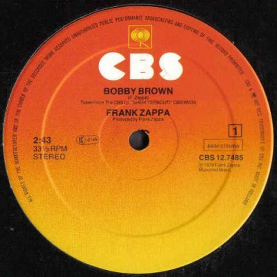 FRANK ZAPPA - Bobby Brown / Baby Snakes