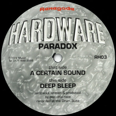 PARADOX - A Certain Sound / Deep Sleep