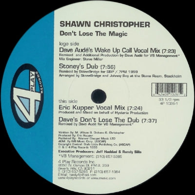 SHAWN CHRISTOPHER - Don't Lose The Magic
