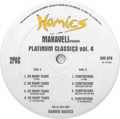 2PAC - Makaveli Presents Platinum Classics Vol. 4