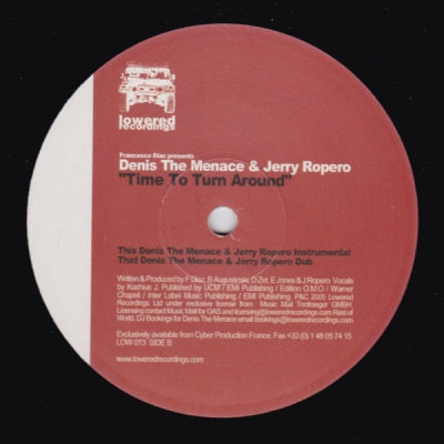 FRANCESCO DIAZ PRESENTS DENIS THE MENACE & JERRY ROPERO - Time To Turn Around