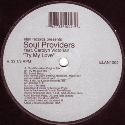 SOUL PROVIDERS FEAT. CAROLYN VICTORIAN - Try My Love