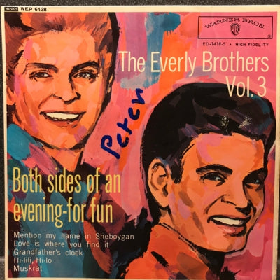 THE EVERLY BROTHERS - Both Sides Of An Evening - For Fun (The Everly Brothers Vol. 3)