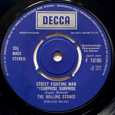 THE ROLLING STONES - Street Fighting Man / Surprise Surprise / Everybody Needs Somebody To Love