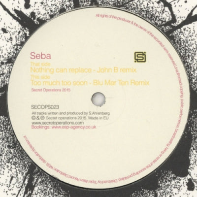 SEBA  - Nothing Can Replace / Too Much Too Soon (Remixes)