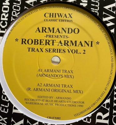 ARMANDO PRESENTS ROBERT ARMANI  - Trax Series Vol. 2