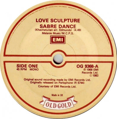 LOVE SCULPTURE / TOMORROW - Sabre Dance / My White Bicycle