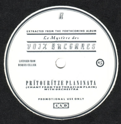 LE MYSTÈRE DES VOIX BULGARES - Le Mystere Des Voix Bulgares