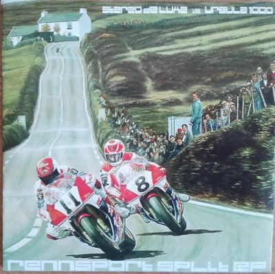 STEREO DE LUXE VS. URSULA 1000 - Rennsport Split EP including 'Groovy Boy' / 'She-Racer'.