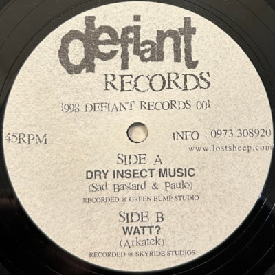 SAD BASTARD & PAULO / ARKATEK - Dry Insect Music / Watt?