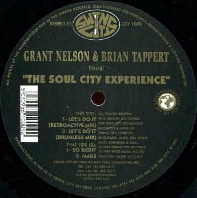 GRANT NELSON & BRIAN TAPPERT PRESENT THE SOUL CITY EXPERIENCE - Let's Do It
