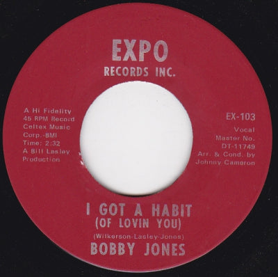 BOBBY JONES - I Got A Habit (Of Lovin You) / Going Into My Act