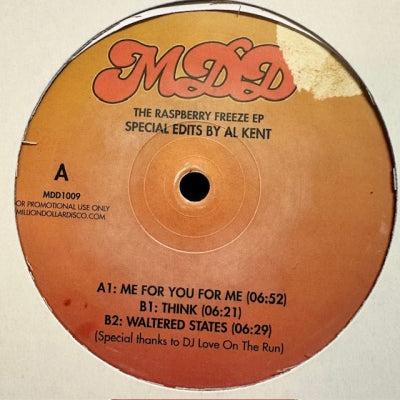 AL KENT - The Raspberry Freeze EP