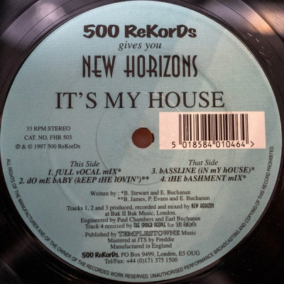 NEW HORIZONS - It's My House