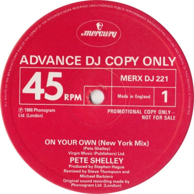 PETE SHELLEY - On Your Own