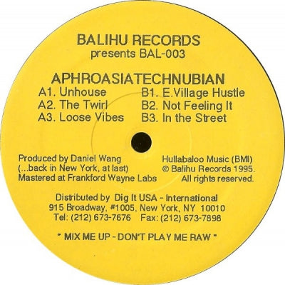 DANIEL WANG - Aphroasiatechnubian EP