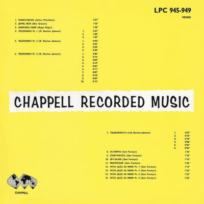 LES JAMBONS / RON GRAINER / THE ROGER ROGER ENSEMBLE / THE TELESONIC WORKSHOP / OCTET A LA MODE - Chappell Recorded Music
