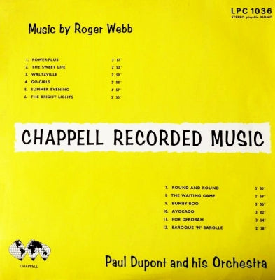 PAUL DUPONT AND HIS ORCHESTRA - Music By Roger Webb