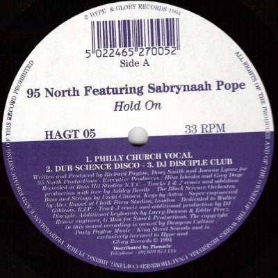 95 NORTH FEATURING SABRYNAAH POPE - Hold on