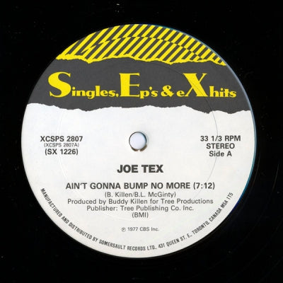 JOE TEX / JOHNNIE TAYLOR - Ain't Gonna Bump No More / Disco Lady
