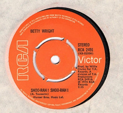 BETTY WRIGHT - Shoorah! Shoorah! / Tonight Is The Night