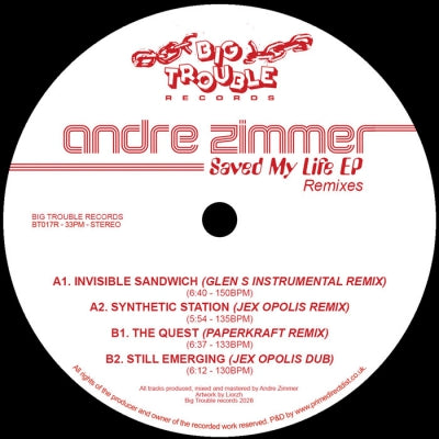 ANDRE ZIMMER - Saved My Life (Remixes)