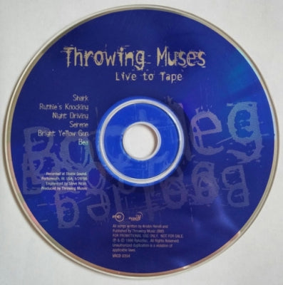 THROWING MUSES - Live To Tape