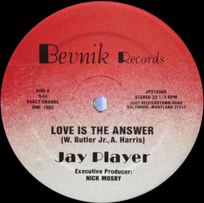 JAY PLAYER - Love Is The Answer