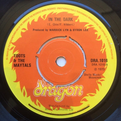 TOOTS AND THE MAYTALS  - In The Dark / Sailing On
