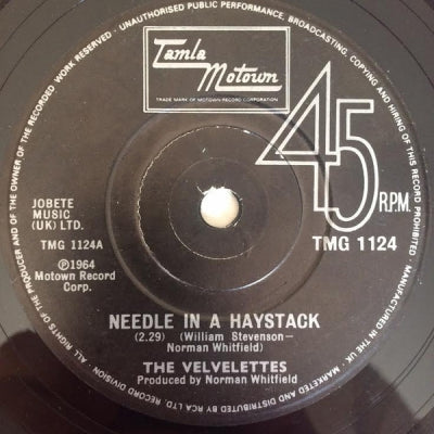 THE VELVELETTES - Needle In A Haystack / He Was Really Saying Somethin'