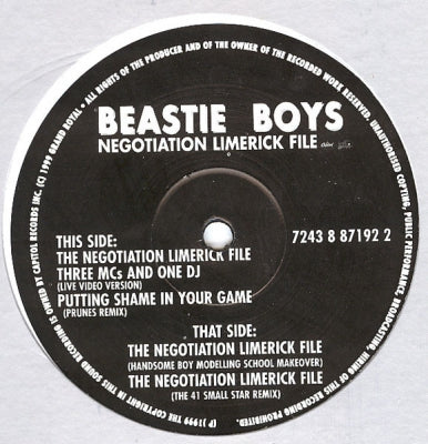 BEASTIE BOYS - Negotiation Limerick File