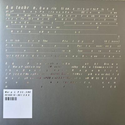 AUTECHRE - Quaristice