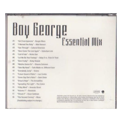 BOY GEORGE - Essential Mix - Mixed By Boy George