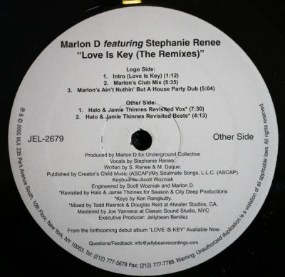 MARLON D - Love Is Key (The Remixes)