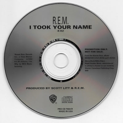 R.E.M. - I Took Your Name