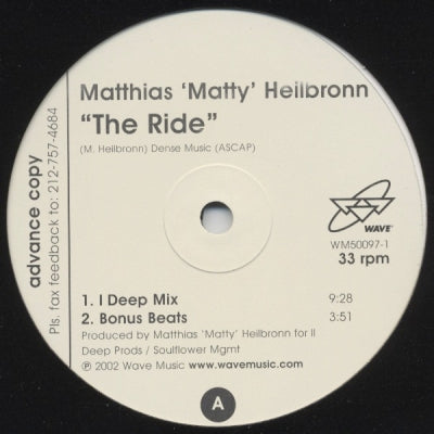 MATTHIAS "MATTY" HEILBRONN - The Ride