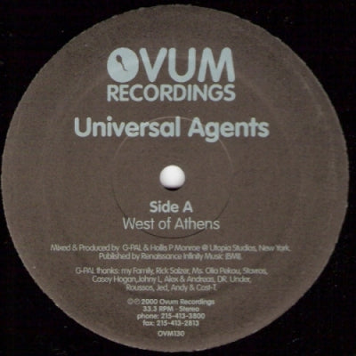 UNIVERSAL AGENTS - West Of Athens & East Of Washington