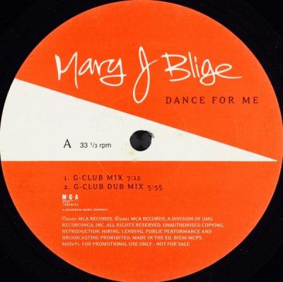 MARY J. BLIGE - Dance For Me (Remixes)