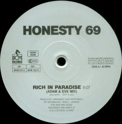 HONESTY 69 - Rich In Paradise