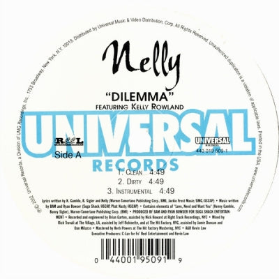 NELLY FEATURING KELLY ROWLAND - Dilemma / Air Force Ones
