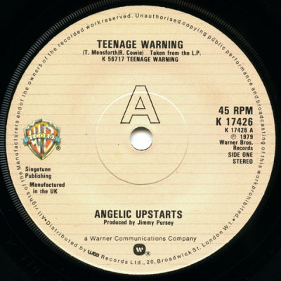 ANGELIC UPSTARTS - Teenage Warning