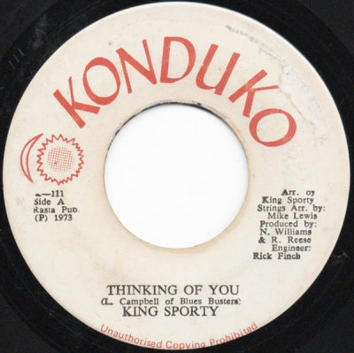 KING SPORTY - Thinking Of You / Thinking (Version).