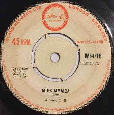 JIMMY CLIFF - Miss Jamaica / Gold Digger