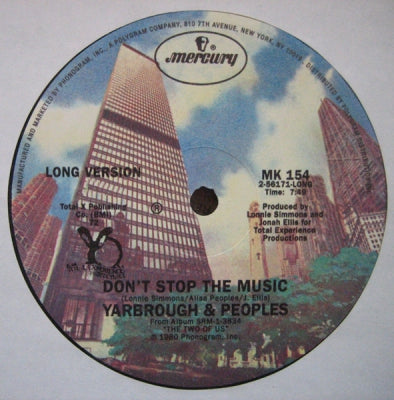 YARBROUGH & PEOPLES - Don't Stop The Music